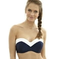 thumbnail image 2 of Panache NAVY/WHITE Portofino Bandeau Swim Top, US 30D, UK 30D, 2 of 4