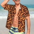 thumbnail image 5 of Lsque Peanuts2 pattern Hawaiian Shirt for Men, Unisex Summer Beach Casual Short Sleeve Button Down Shirts-3X-Large, 5 of 9