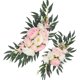 thumbnail image 2 of piezas de arco de boda con flores artificiales, guirnalda para ceremonia de boda, flores falsas, letrero de bienvenida, decoración floral, 2 of 6