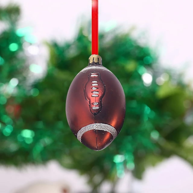 6-Pack 6cm Christmas Tree Ornament Balls in Football, Baseball, Basketball Sports Theme