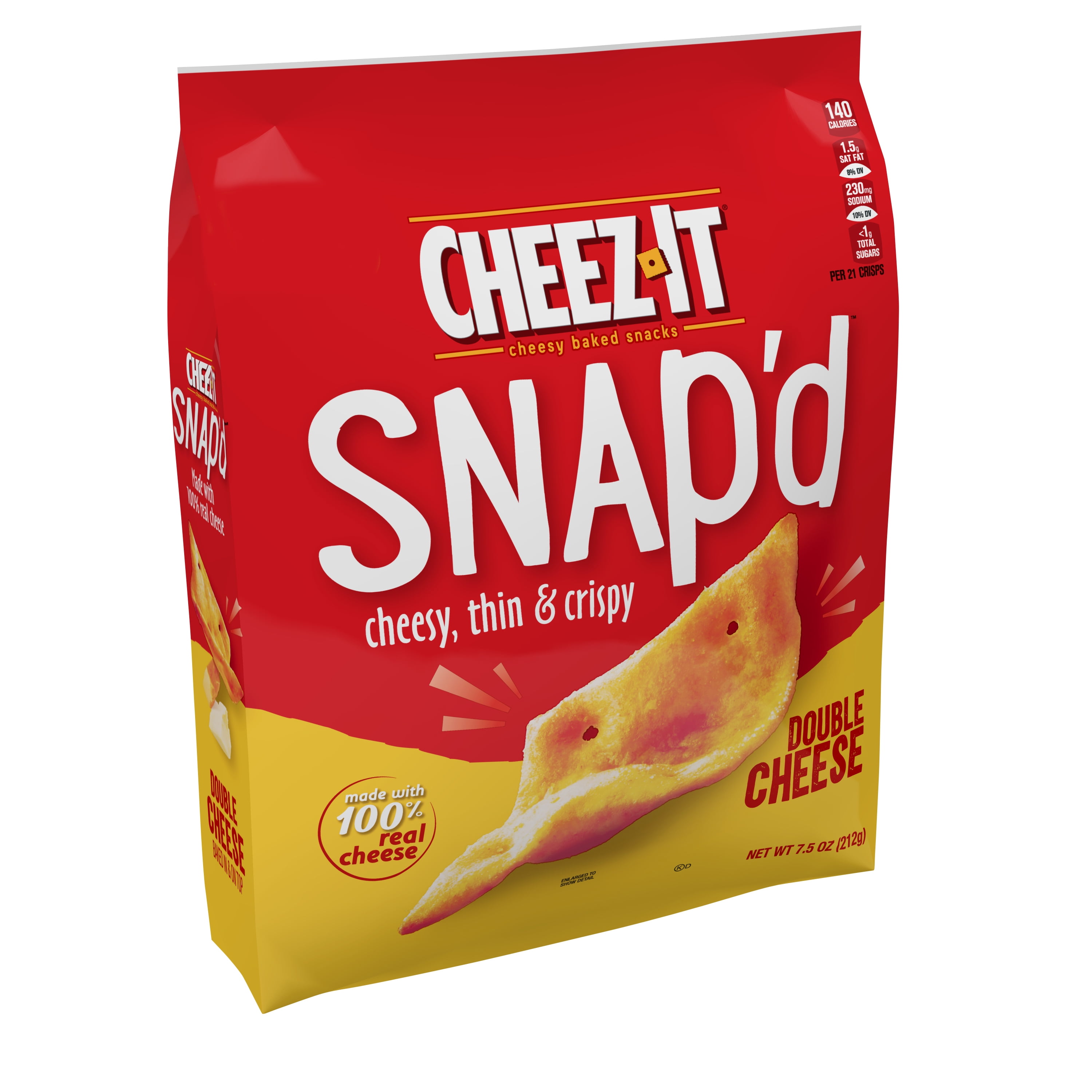 Cheez It Snap D Double Cheese Baked Cheese Snacks 7 5 Oz Bag