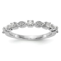 Auriga Fine Jewelry 14K White Gold Diamond Complete Wedding Band for Women Size 7 (0.26ct, Clarity- I1)