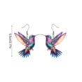 thumbnail image 2 of YYKihy Acrylic Bird Earrings For Women Novelty Colorful Elegant Long Parrot Hummingbird Dangle Drop Animal Earrings Jewelry, 2 of 3