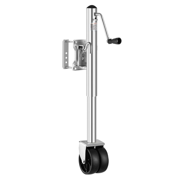 Trailer Jack with Wheel,2000 lbs Load Capacity,Heavy Duty Swivel Boat Trailer Jack with PP Single Wheel&Ergonomic Handle,12-"Lift,Fit for RVs,Boats,Horse Trailers,Utility Trailers