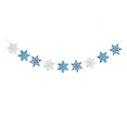 thumbnail image 1 of Pancarta de copo de nieve con purpurina azul blanco, decoraciones de fiesta temáticas navideñas, manto de las maravillas de invierno, decoración del hogar, decoración de fiesta festiva de Papá Noel, d Namotu YZY774, 1 of 7
