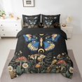 thumbnail image 2 of YST, Trippy Butterfly, Bedding Set, Bohemian, 7-Piece, Gothic Moth, Blue, Twin, 2 of 5