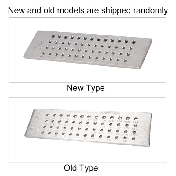 Tungsten Carbide Wire Drawplate 52 Round Holes 0.26-4.10mm Jewelry Making Tool 8.07x2.17 Inch