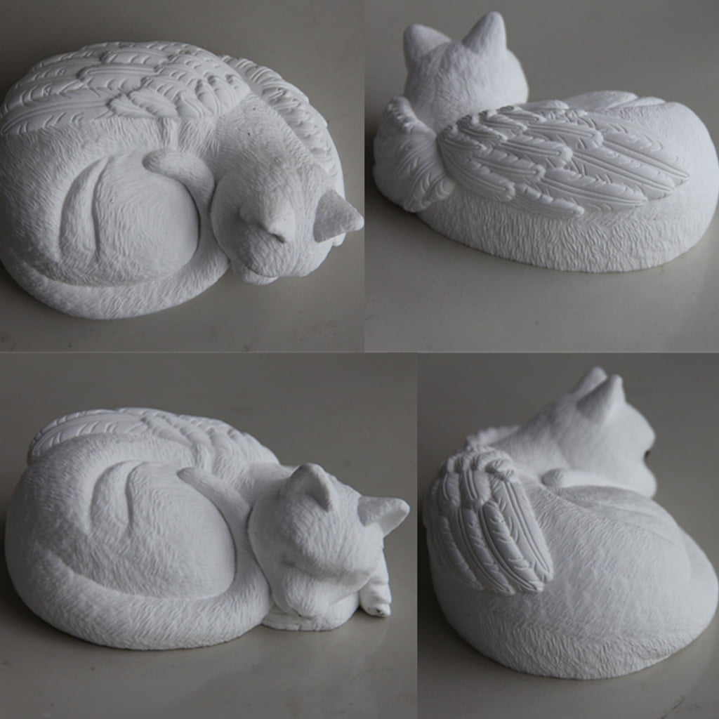 Aurgiarme 3D Animal Epoxy Resin Molds Silicone Texture Suitable for Creating Unique Pet Memorials Featuring Sleeping Cats and Dogs