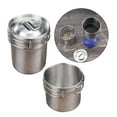 thumbnail image 1 of Taza portátil para acampar Diseño plegable Apilable con tapa Utensilios de cocina Taza para beber Contenedor Taza de café para viajes Camping Picnic Macarena al aire libre tazas, 1 of 8