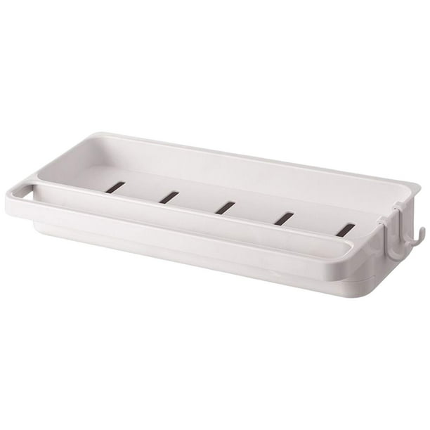 Bandeja de jabón multifuncional para encimera, organizador de estantes de almacenamiento, soporte de esponja de cocina montado en la pared para sala