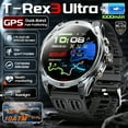 thumbnail image 2 of New Military T-Rex 3 Ultra GPS Smart Watch 1000mAh Battery 10ATM Waterproof Compass Flashlight Sports Smartwatch Men, 2 of 28
