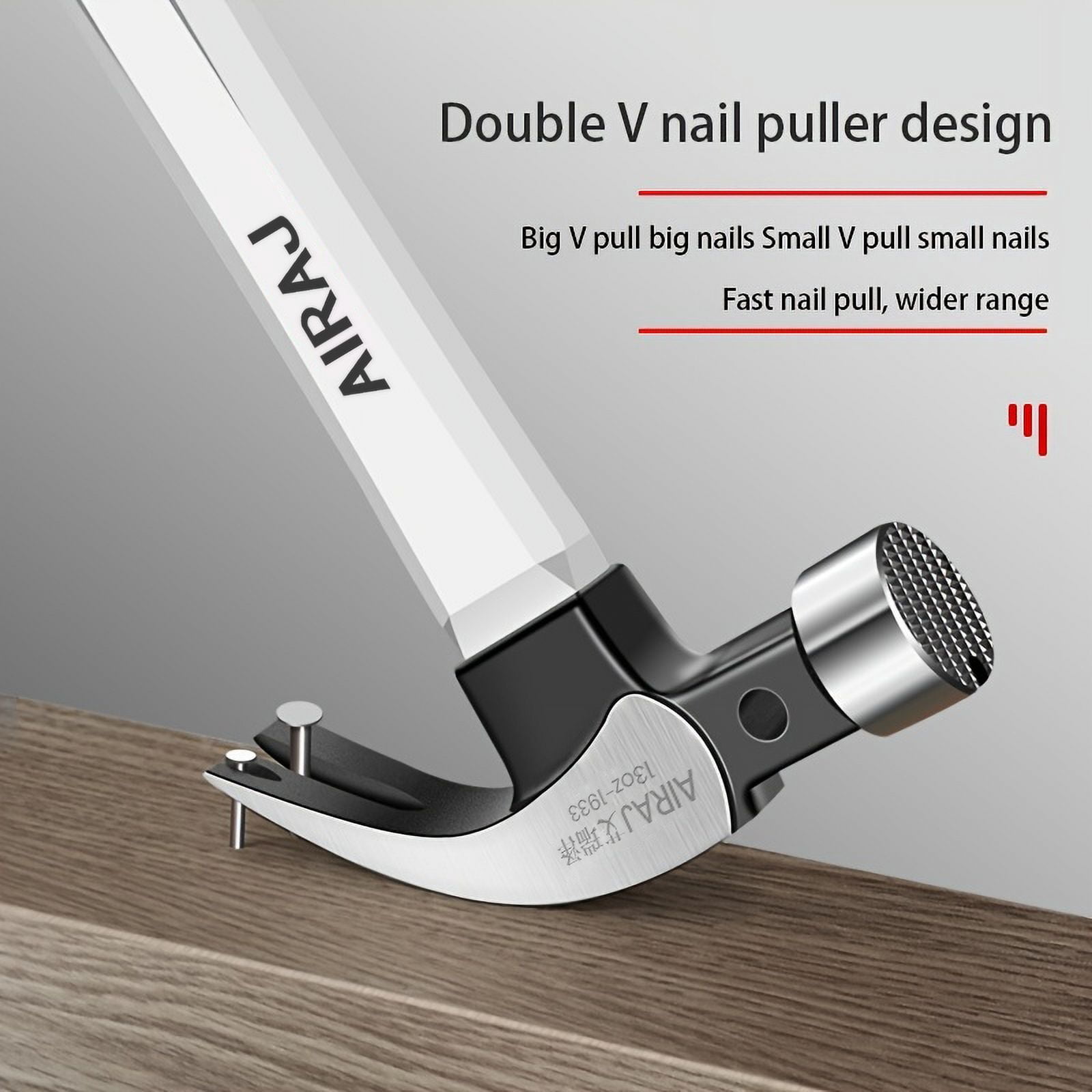 AIRAJ 3pcs Set of Sheep Horn Hammer, Shockproof and Wear-Resistant Hammer Head, Anti-Skid Handle, Electrician Specific Hammer