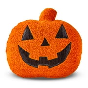 Jack-o'-Lantern Boucle Pillow, Orange, 14", Halloween by Way To Celebrate