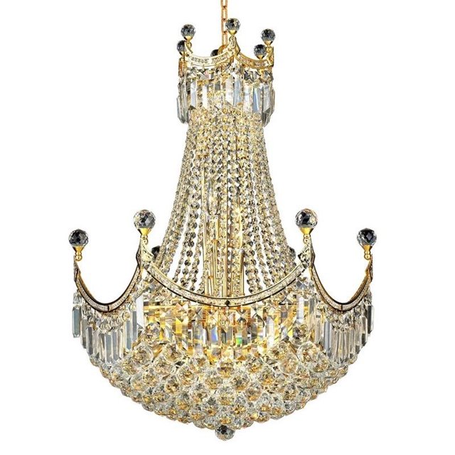 Elegant Lighting Corona 24" 18 Light Spectra Crystal Chandelier