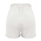 thumbnail image 5 of Pantalones cortos informales de mujer de cintura alta y pierna recta: cintura elástica, corte deportivo holgado, poliéster ligero, pantalones de entrenamiento/pijama., 5 of 7