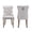Beige Flax, variant on Hassch Velvet Dining Chairs Set of 2 - Upholstered Kitchen Side Chairs with Solid Wood Legs, Button Tufted Back, Nailhead Trim and Decorative Ring Pull, Beige