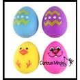 thumbnail image 2 of Set of 4 - Easter Themed Doh Filled Stress Ball - Chick, Bunny, Eggs - Squishy Gooey Squish Sensory Squeeze Balls - Easter Basket Fidget, 2 of 8