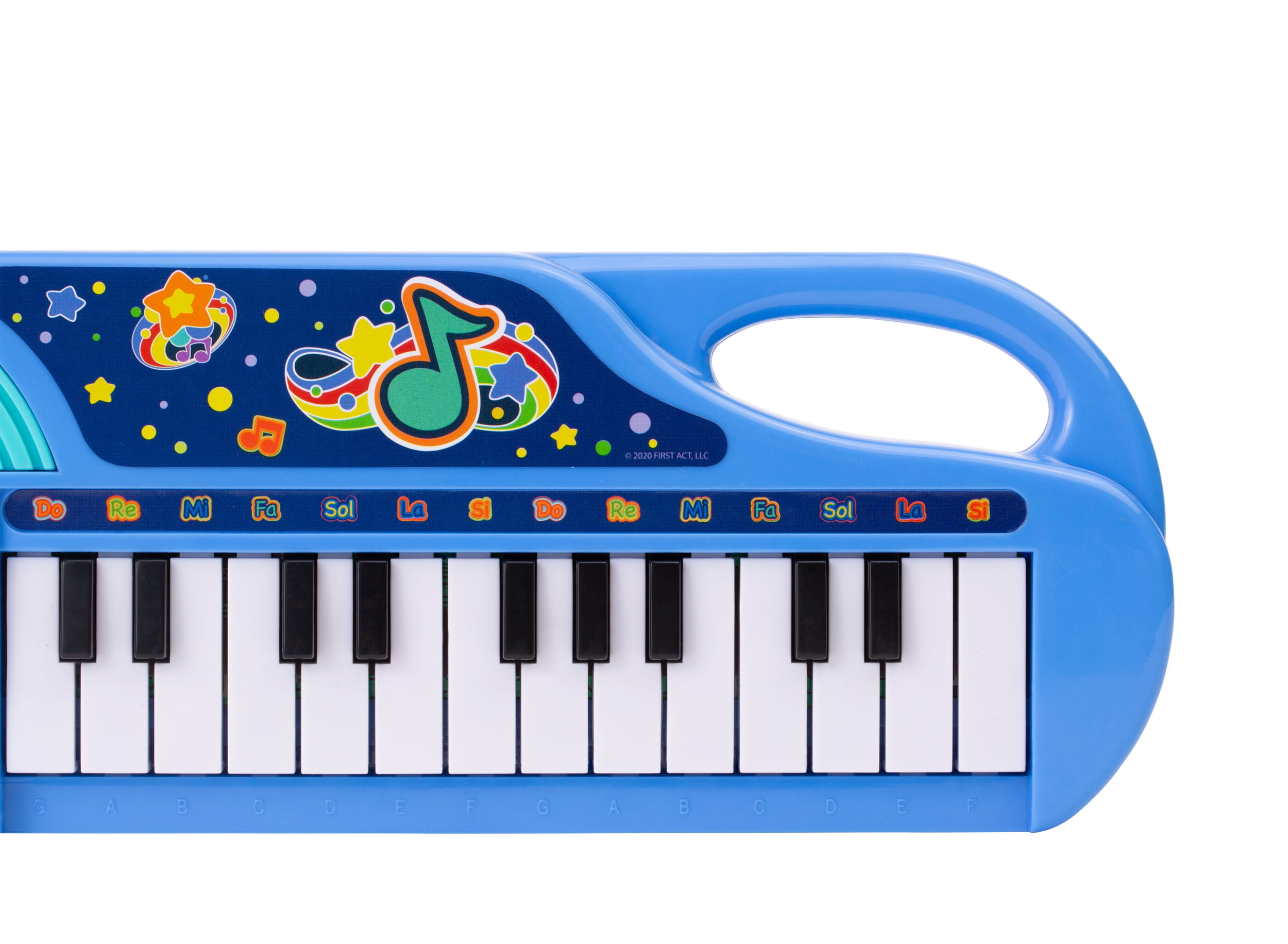 Blue for Your Little Music Star Kids First Piano Keyboard 13 Key Toy Keyboard with Fun Disco Lights 