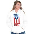 thumbnail image 4 of Puerto Rico Rich Port PR Flag Pride Zip Up Hoodie Men's Women's Brisco Brands S, 4 of 5