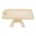 thumbnail image 2 of Wooden Sofa Tray, Versatile Usage Couch Arm Tray Portable Design Convenient Use Bambusoideae Safe and Practical Phone Holder  for Breakfast Snack Dessert, 2 of 7