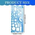 thumbnail image 3 of Arts and Crafts 2 Pcs Geometric Drawings Templates Multi Shaped Drafting Stencils Plastic Measuring Templates Rulers Clear Drawing Triangle Tool Protractor Set for Studying Designing Cute Stationary, 3 of 8