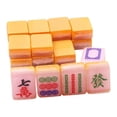 thumbnail image 3 of Colgante de llavero de Mahjong luminoso de 18 Uds., colgantes de llaves artesanales DIY, colgante de llavero de azulejos de Mahjong chinos de Naranja, 3 of 9