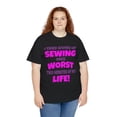 thumbnail image 4 of DJH Apparel | Tried Giving Up SEWING: Worst 2Minutes of My Life Funny Tee, 4 of 6