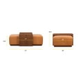 thumbnail image 2 of Poly and Bark Jarmo Leather Ottoman with Walnut Table, 2 of 10