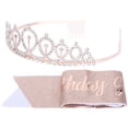 thumbnail image 3 of Faja de cumpleaños, Tiara de niña de cumpleaños, decoración de fiesta de princesa, Tiara de diamantes de imitación de grado profesional, 3 of 9