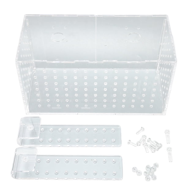Caja de aislamiento para cría de peces, instalación de gancho transparente, criadero de acuario acrílico para pecera, 20x10x11cm/7,9x3,9x4,3 pulgadas
