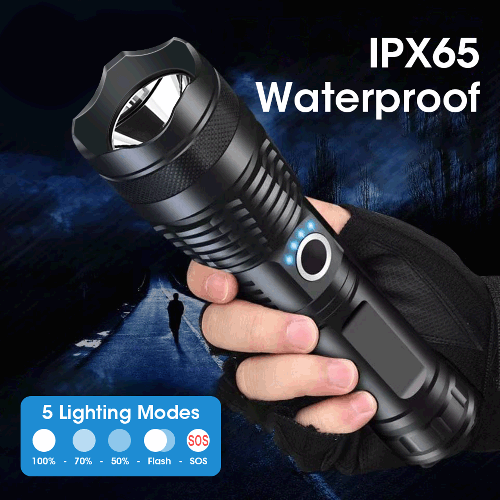 Zacro Powerful Flashlight 90000 Lumens Super Bright Rechargeable LED