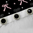 thumbnail image 4 of Manfei Kawaii Bow Tie Black Out Curtains,Cute Bowknot Ribbon Curtains Pack of 2 (42x63 Each),Rhombus Stars Pattern Bedroom Curtains For Girls Teens,Breathable Home Decor, 4 of 6