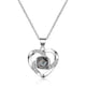 thumbnail image 1 of Collar de proyección en forma de corazón de plata 925 100 palabras de corazón femenino Te amo cadena de clavícula, 1 of 6