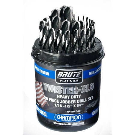 UPC: 0846035088688 | Champion Cutting Tool Twister 29 Pc Brute Drill Set (1/16- 1/2 X 64)- Jobber