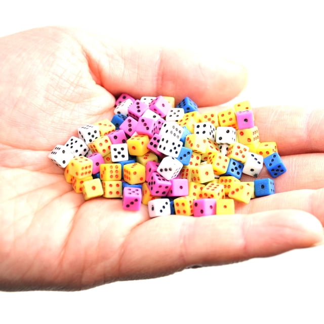 Juego de dados SmartDealsPro 100, varios minijuegos, 5 mm, D6