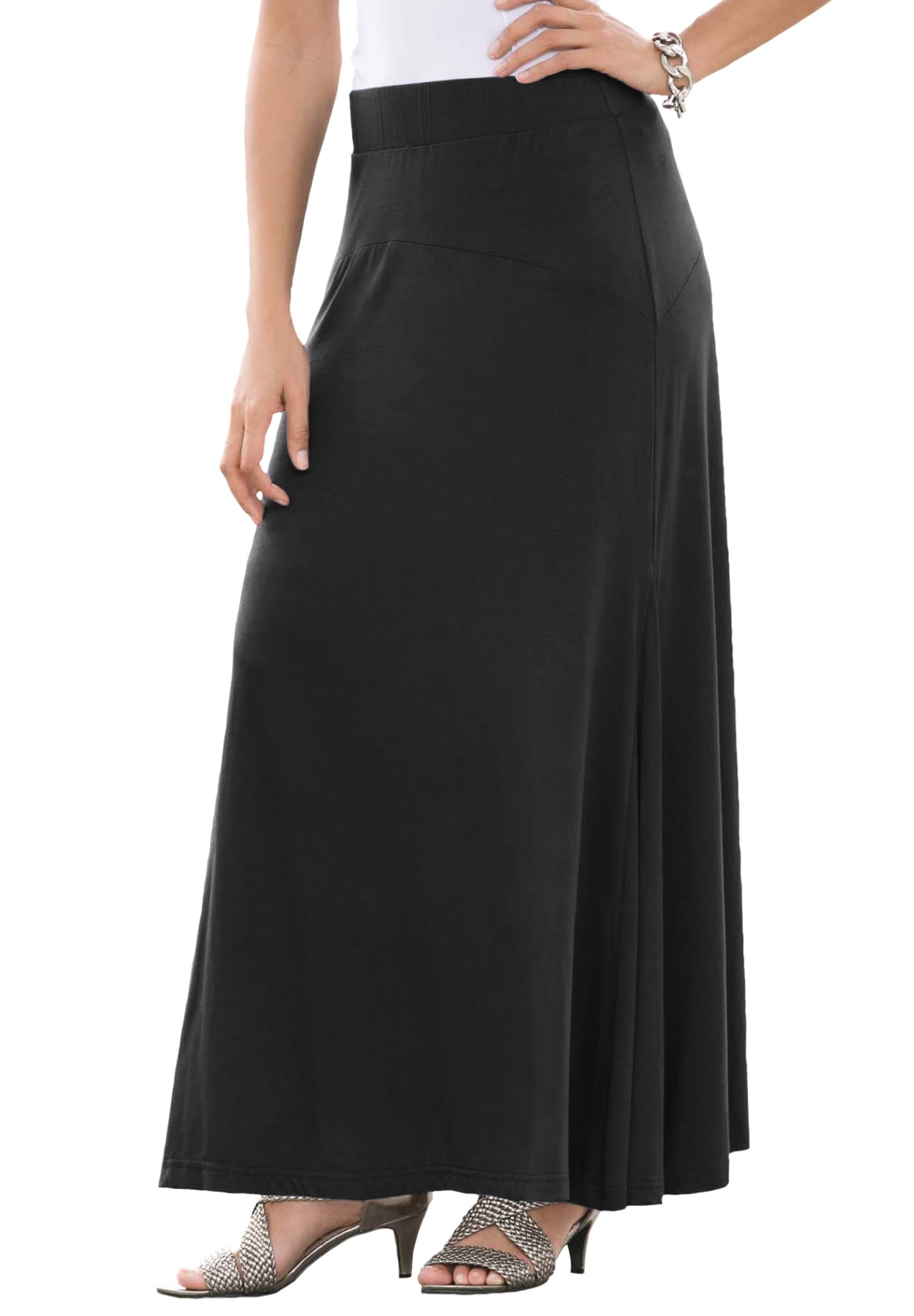 plus size black skirt