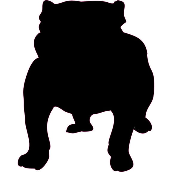 5in x 4in Black Bulldog Stickers Bumper Small Dog Sticker -