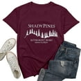 thumbnail image 1 of ICHUANYI Clearance Women Casual Letters Print Shirt Short Sleeve Tee Tops Tunic(Red, XL) ICHUANYI WER2023081405499, 1 of 3