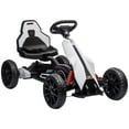 thumbnail image 3 of Aosom 12V Electric Go Kart for Kids w/ Adjustable Speed, White, 3 of 10