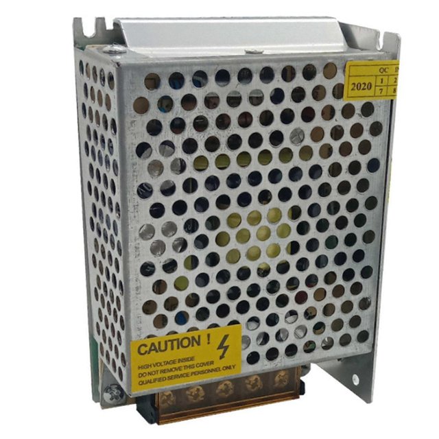 Fuente de alimentación LED Fuente de alimentación Fuente de alimentación conmutada 12 V/10 A Fuente de alimentación de monitoreo Cortocircuito Plata