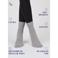 thumbnail image 3 of Hugh Ugoli Women's Cotton Diabetic Ankle Socks, 4 Pairs, L.Gray / Navy Blue, Shoe Size: 10-12, 3 of 8