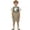 Khaki*, variant on OSOLU Children Boys Outfits Short Sleeve Striped Shirts with Suspenders Summer Formal Wear Performance Comfortable Breathable Vacation Beach Clothing Sets
