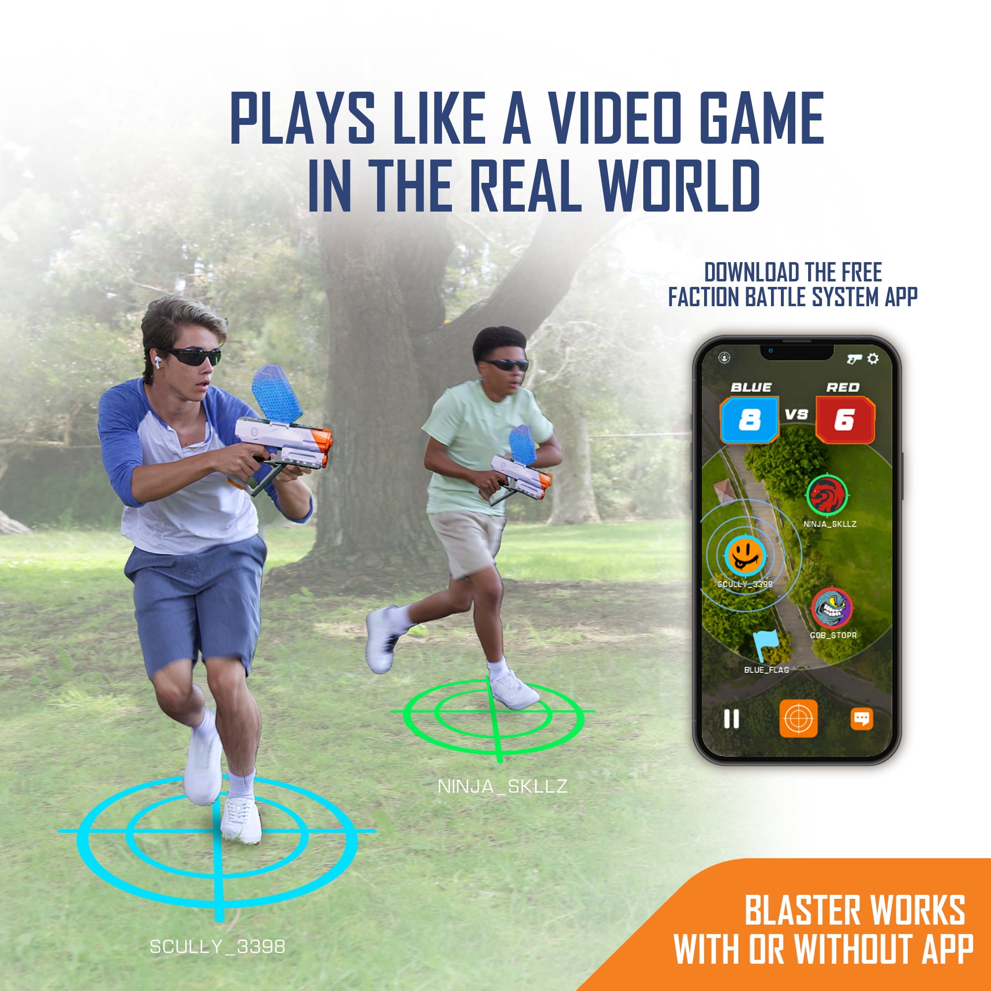 Faction Havoc Gel Bead Blaster with Smart Beacon and 10,500 Gel Beads, Ages 14+