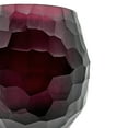 thumbnail image 3 of Bergamo Art 7" High Decorative Handmade Glass Purple Cutting Flower Vase, 3 of 6