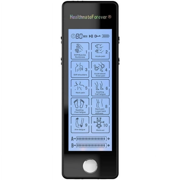HealthmateForever TS10ABV1 Touch Screen TENS Unit & Muscle Stimulator (Black)