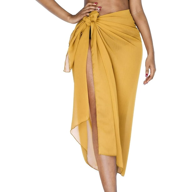 HTOOQ Sarong Coverups for Women Beach Wrap Skirt Swimsuit Wraps Long Swim  Pareo