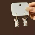thumbnail image 4 of GKNET Cute Halloween Bat Cat Gold Plated Ear Hook Earrings Dangle Women Delicate Jewelry Gift-Fish, 4 of 9