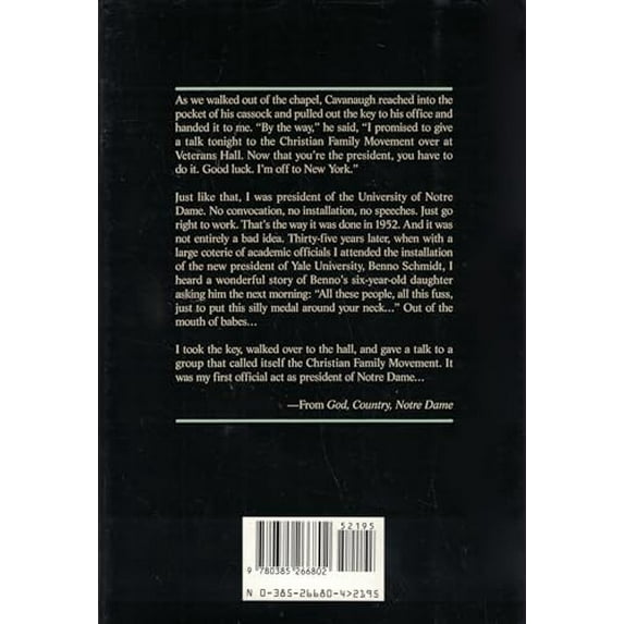 Pre-Owned God, Country & Notre Dame (Hardcover) by Theodore M Hesburgh, Jerry Reedy
