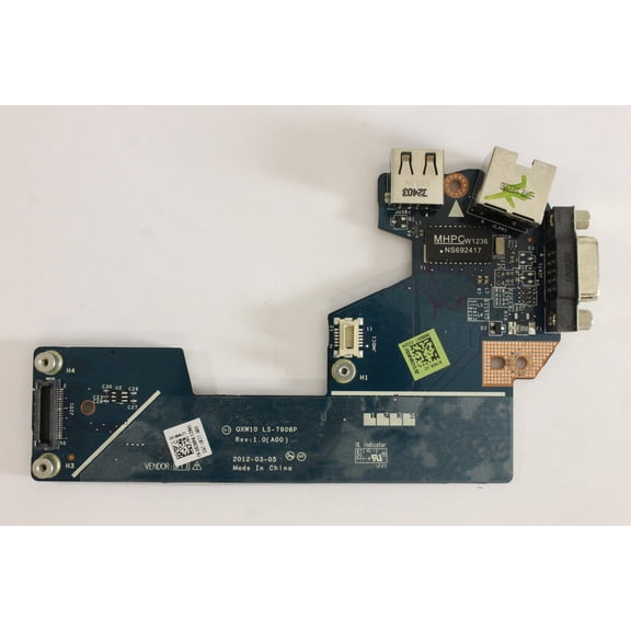 Dell Latitude E5530 826R6 Ethernet SD Slot USB VGA Board LS-7908P