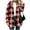 Pink, variant on Qgtaibl Women's Plaid Fleece Hooded Jacket Button Down Buffalo Check Coat with Pockets Loose Fit Warm Casual Outerwear Pink M